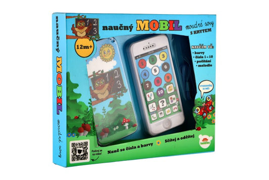Naučný mobilní telefon s krytem Moudrá sova