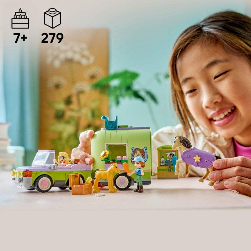 LEGO® 42695 Friends Přívěs s koněm a hříbětem