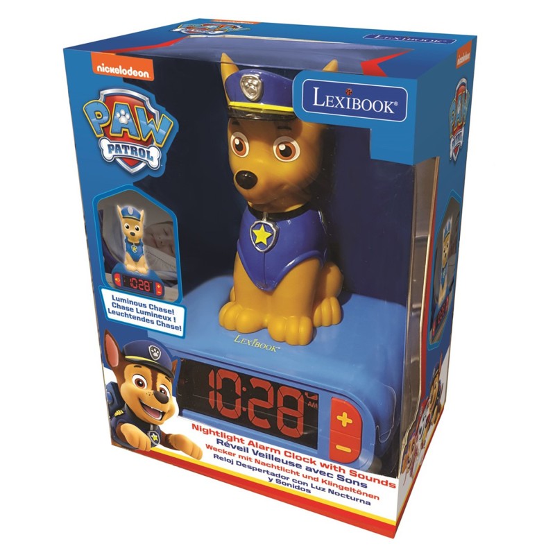 Lexibook Budík s nočním 3D světlem Chase Tlapková