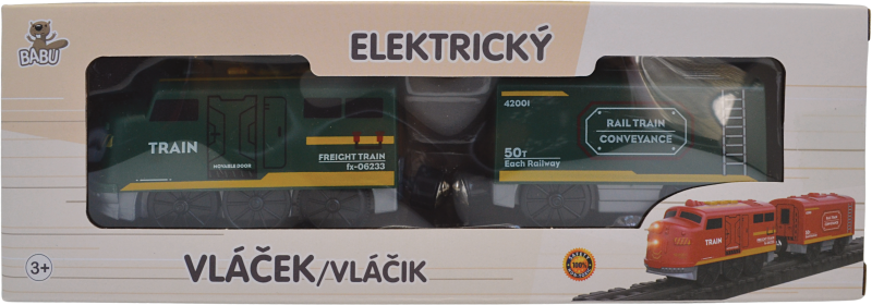 BABU vláčky - Elektrický vláček zelený - set 2 ks
