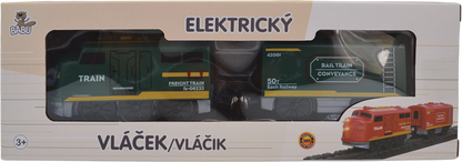 BABU vláčky - Elektrický vláček zelený - set 2 ks
