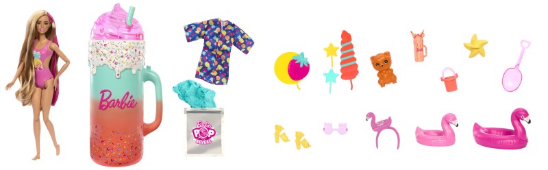 Barbie pop reveal Barbie deluxe šťavnaté ovoce - tropické smoothie