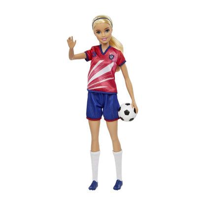Barbie fotbalová panenka - Barbie v červeném dresu