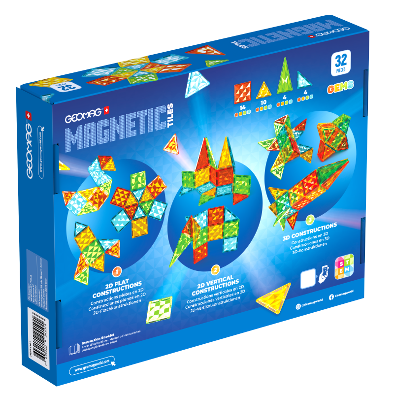 Geomag Magnetic Tiles 32 dílků