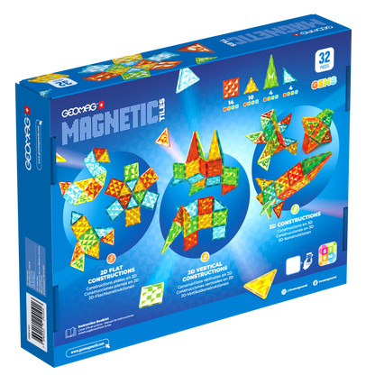Geomag Magnetic Tiles 32 dílků