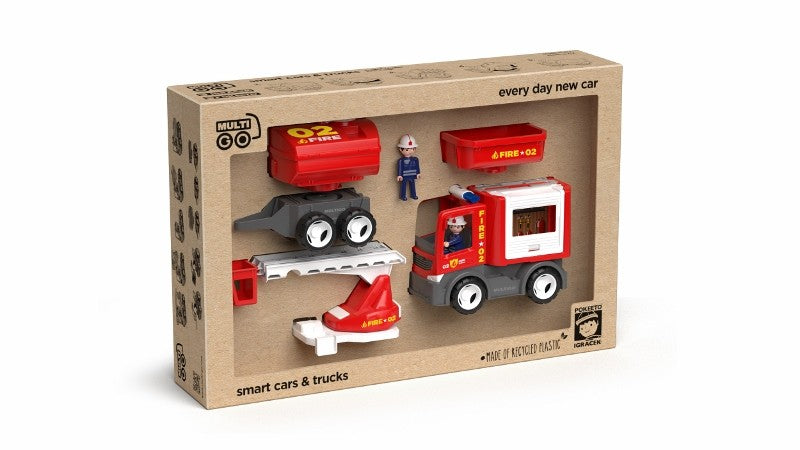 MultiGO Fire ECO set - figurky Igráčků hasičů s auty