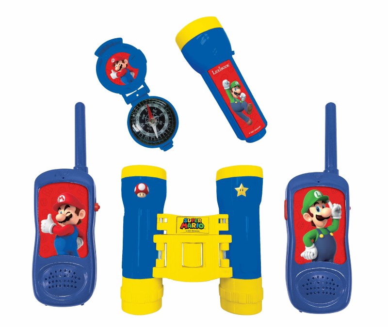 Lexibook Super Mario set vysílačky, dalekohled, baterka, kompas