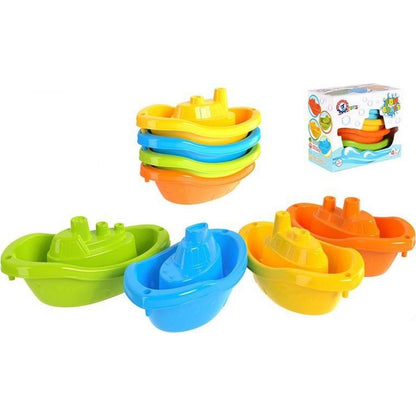 Lodě/lodičky do vody 4ks plast 11cm v krabičce 12x9,5x6cm 12m+