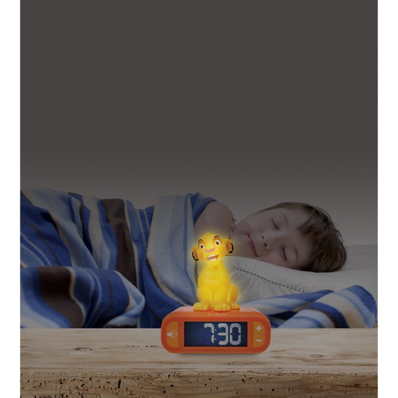 Lexibook budík Simba se svítící figurkou