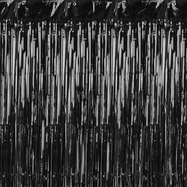 Závěs dekorační fóliový černý 90 x 250cm