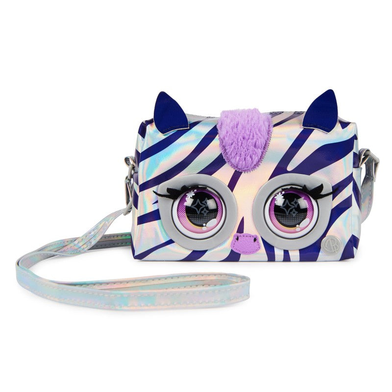 Purse Pets Metalická interaktivní kabelka zebra