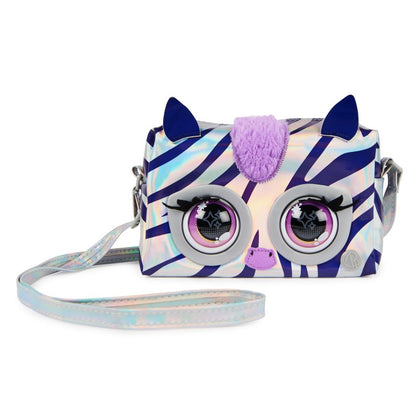 Purse Pets Metalická interaktivní kabelka zebra