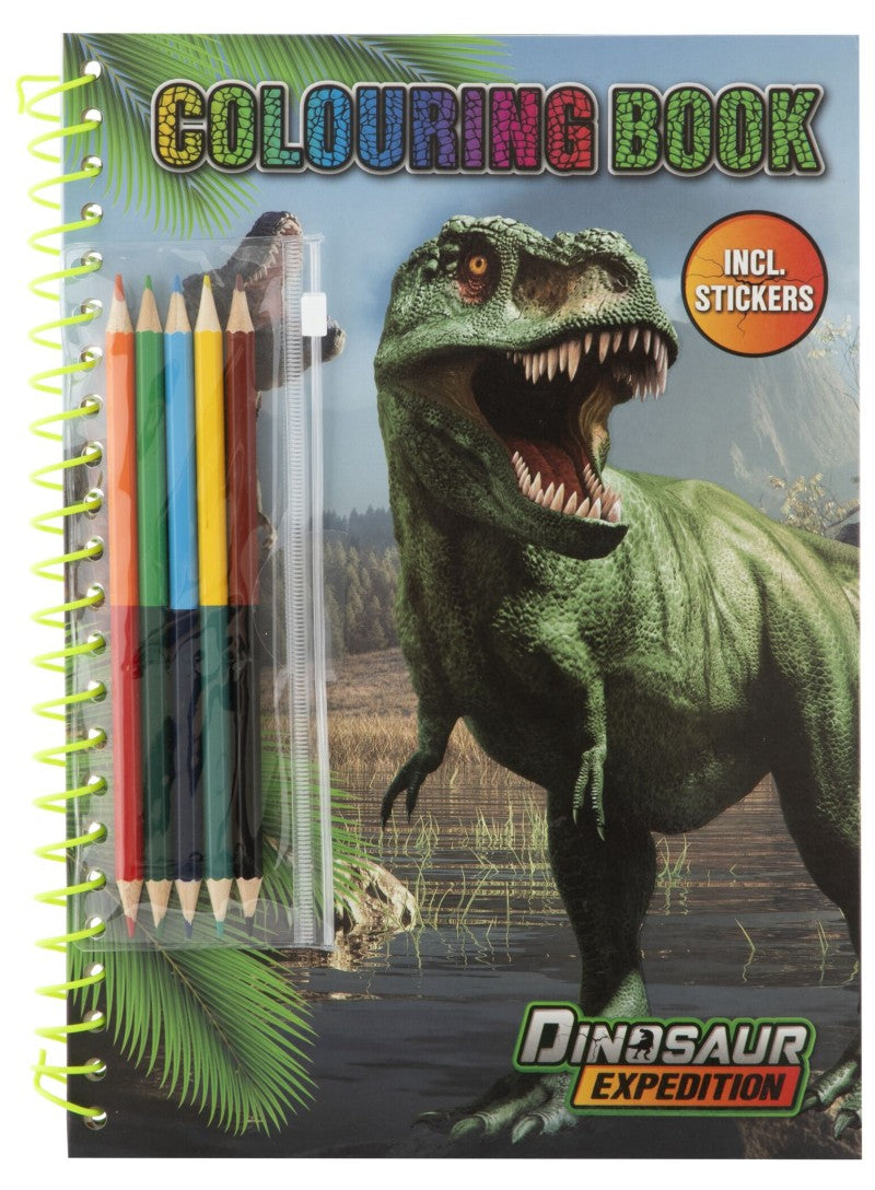 Kniha omalovánek + samolepky Dinosauři