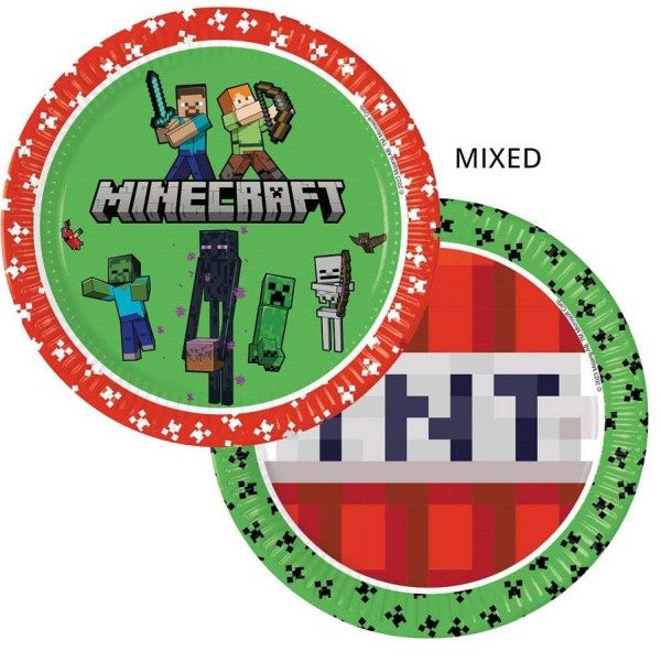 Taliře papírové Minecraft Příští generace 23 cm 8 ks