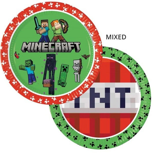 Taliře papírové Minecraft Příští generace 23 cm 8 ks