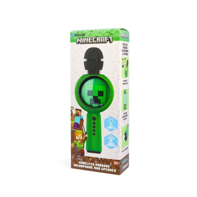 Mikrofon karaoke Minecraft PopSing LED