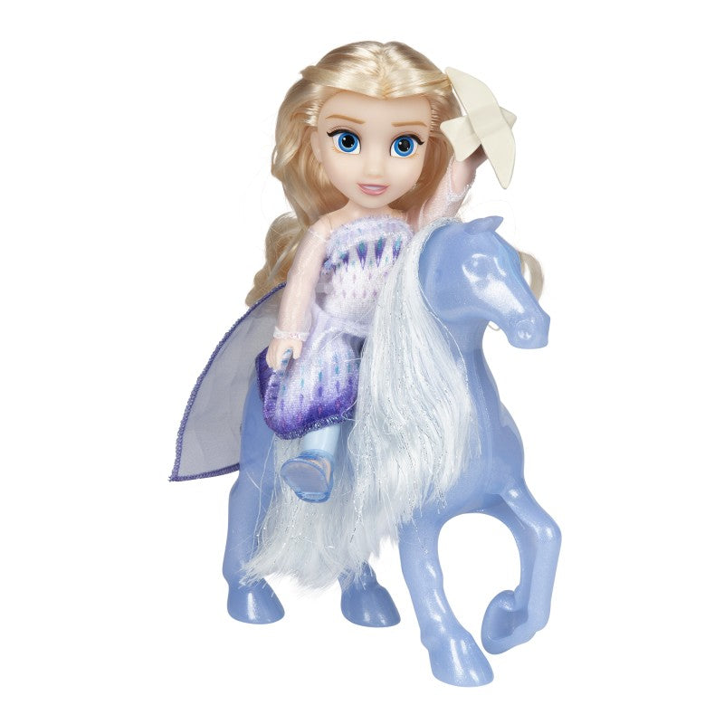 Panenka Ledové království Mini Elsa 15 cm a kouzelný kůň Nokk