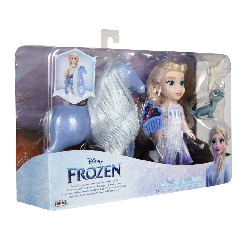 Panenka Ledové království Mini Elsa 15 cm a kouzelný kůň Nokk