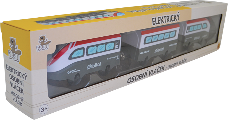 BABU vláčky - Elektrický osobní vláček - set 3 ks
