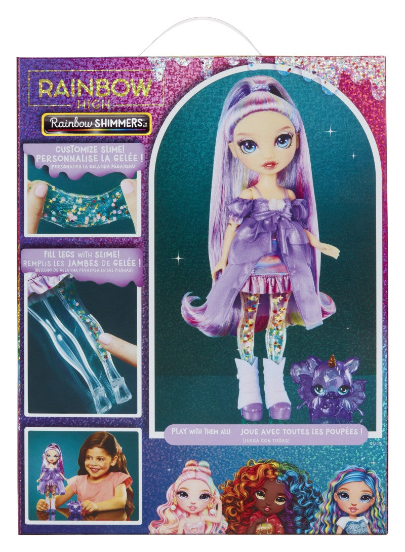 Rainbow High Panenka se slizem a třpytkami - Violet fialová