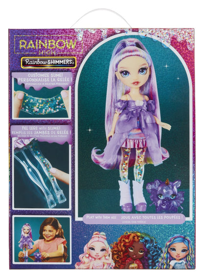Rainbow High Panenka se slizem a třpytkami - Violet fialová