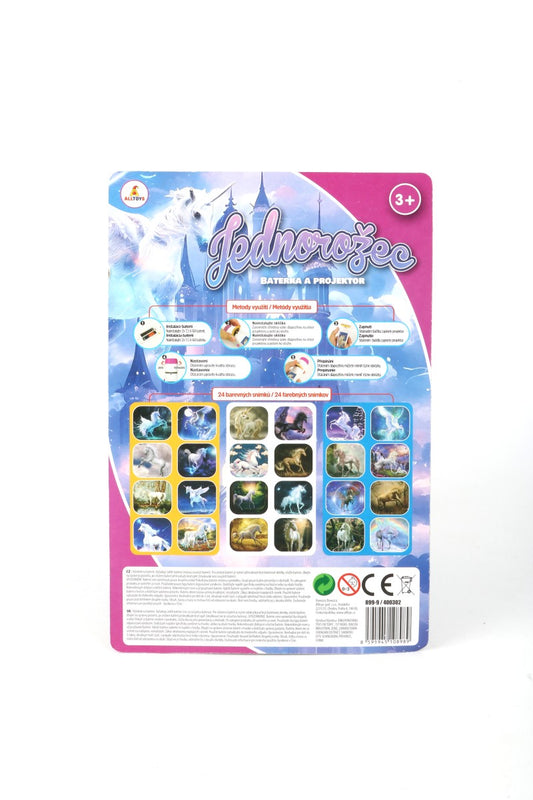 Baterka a projektor jednorožci