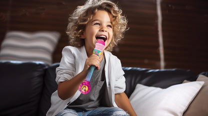 Lexibook svítící trendy mikrofon Disney princezny s melodiemi