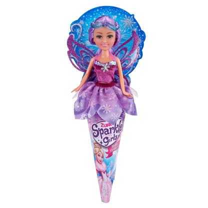 Princezna zimní Sparkle Girlz v kornoutku tyrkysová