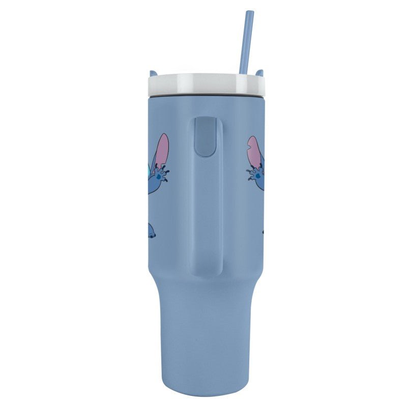 Lilo a Stitch cestovní hrnek s brčkem modrý