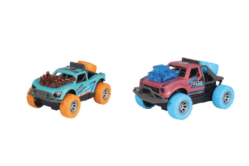 Auto se světlem a zvukem zelené a růžové