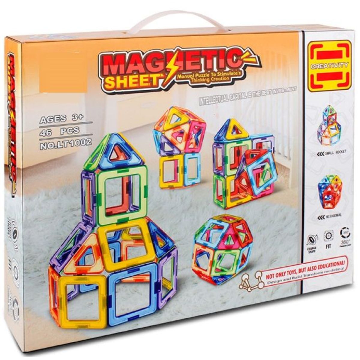 Magnetická stavebnice 46 ks