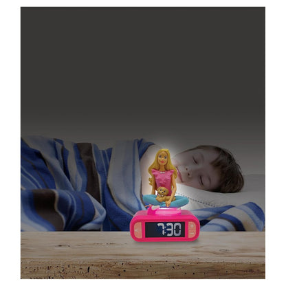 Lexibook Budík s nočním světlem 3D Barbie