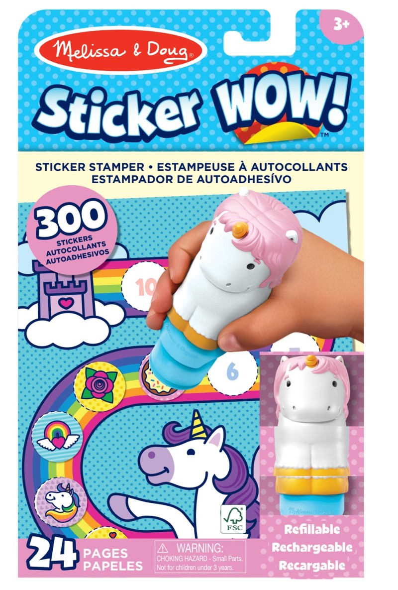 Melissa & Doug sticker wow samolepky jednorožci