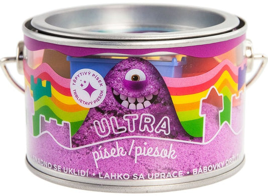 Ultra písek s glitry 200g - fialový