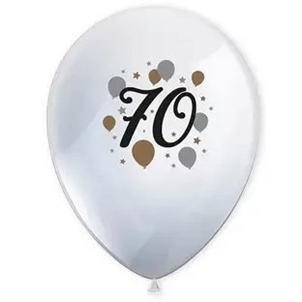 Balónky latexové 70. narozeniny 6 ks