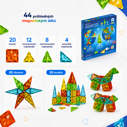 Geomag Magnetic Tiles 44 dílků