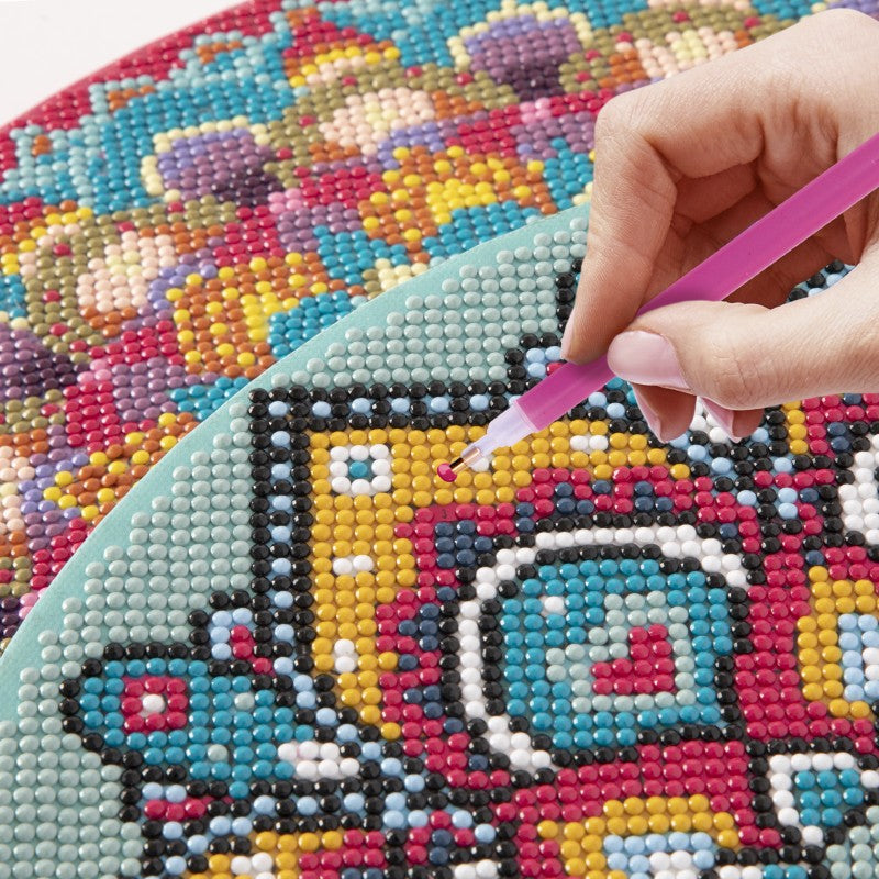 Diamantové malování mandala zelená