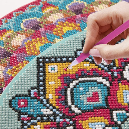 Diamantové malování mandala zelená