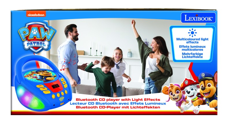 Lexibook CD přehrávač Tlapková patrola s bluetooth a světelnými efekty
