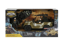 Vojenská sada + 2 figurky skútr a auto
