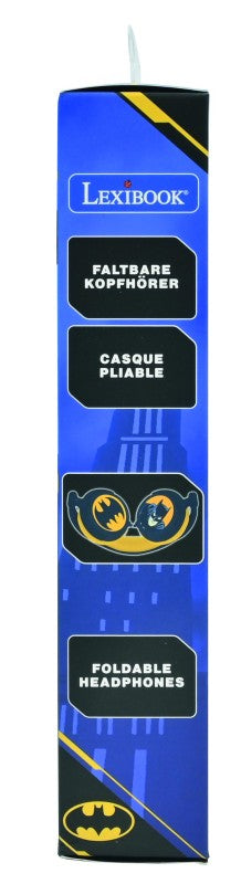 Lexibook skládací drátová sluchátka Batman s limitem hlasitosti