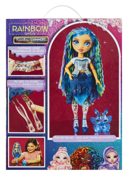 Rainbow High Panenka se slizem a třpytkami - Skyler modrá