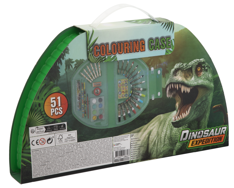 Malovací kufřík půlkruhový  Dino