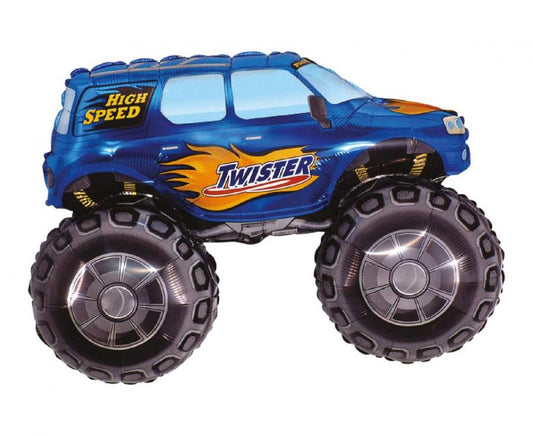 Balónek fóliový Auto TWISTER modré, 60 cm