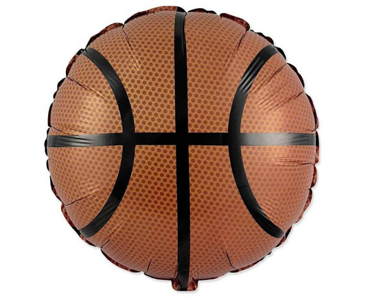 Balónek fóliový Basketbalový míč, kulatý, 46 cm