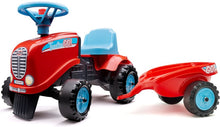 Odstrkovadlo - traktor Go Farm červené s volantem a valníkem