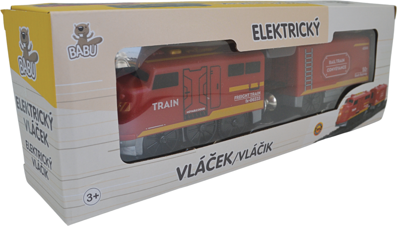 BABU vláčky - Elektrický vláček červený - set 2 ks