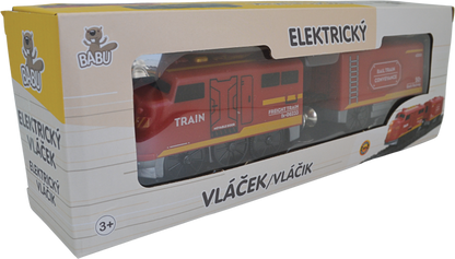 BABU vláčky - Elektrický vláček červený - set 2 ks