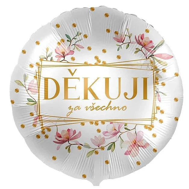Balonek fóliový Děkuji za všechno Magnolie 43cm