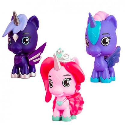 Figurka galaktického jednorožce Crystalverse  sv. fialová